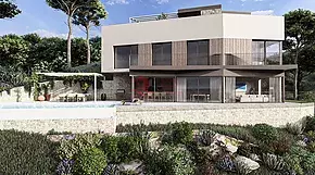 Preciosa y exclusiva casa moderna en construcción en Begur